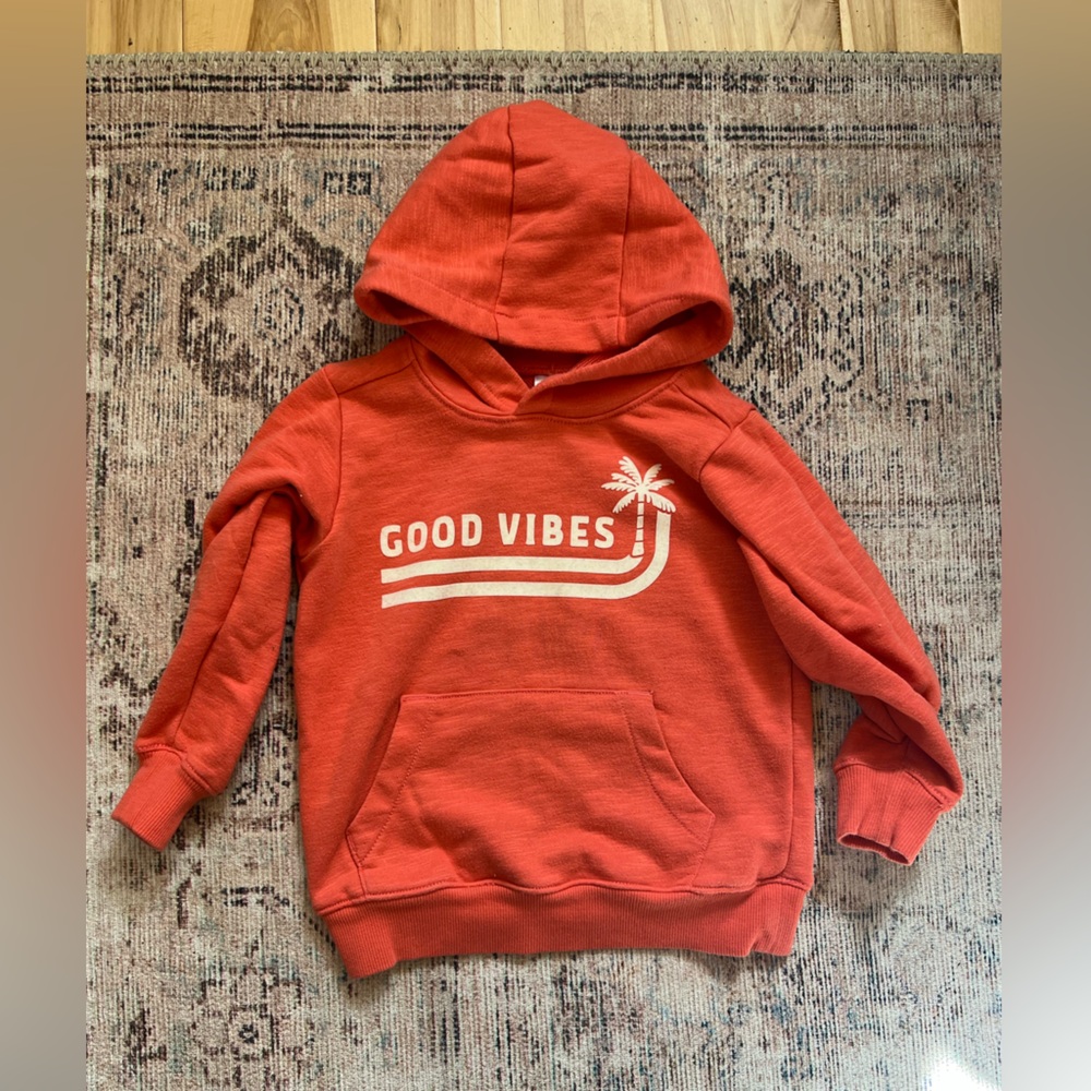 Carter's Vibrant orange Good Vibes' Hoodie